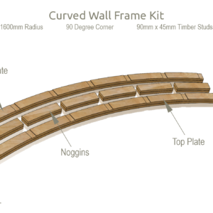 900mm Radius 60 Degree Curved Wall Frame Kit - Image 3