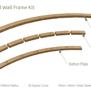Alternative view of 900mm Radius 60 Degree Curved Wall Frame Kit