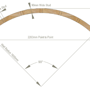 900mm Radius 60 Degree Curved Wall Frame Kit - Image 7
