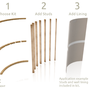 900mm Radius 60 Degree Curved Wall Frame Kit - Image 4