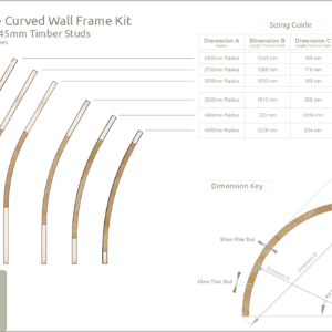 2400mm Radius 30 Degree Curved Wall Frame Kit - Image 3